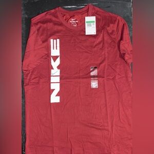 Nike Men's Red Tee with White Logo